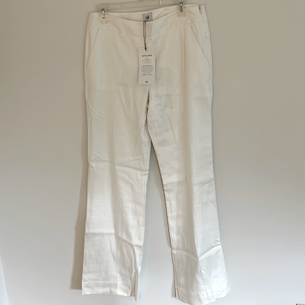 Brand new Cabi, white linen trousers